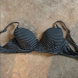 Xhilaration Black and White Bikini Top XS